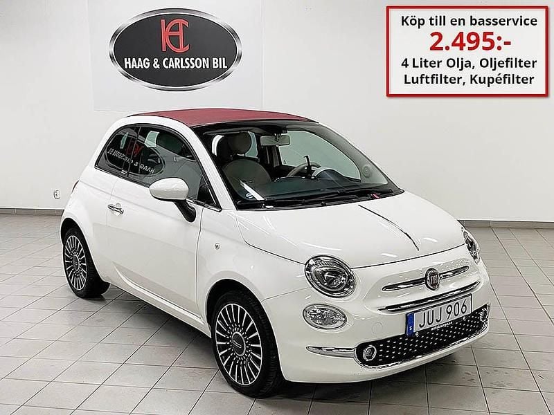 Begagnad Fiat 500C 69 HK (50 kW) 2016 Vit Cab