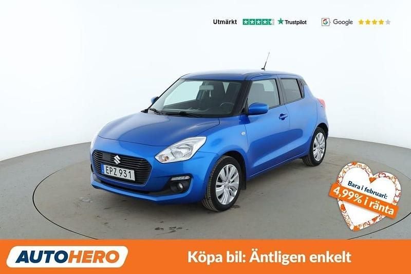 Begagnad Suzuki Swift 91 HK (66 kW) 2017 Blå Halvkombi
