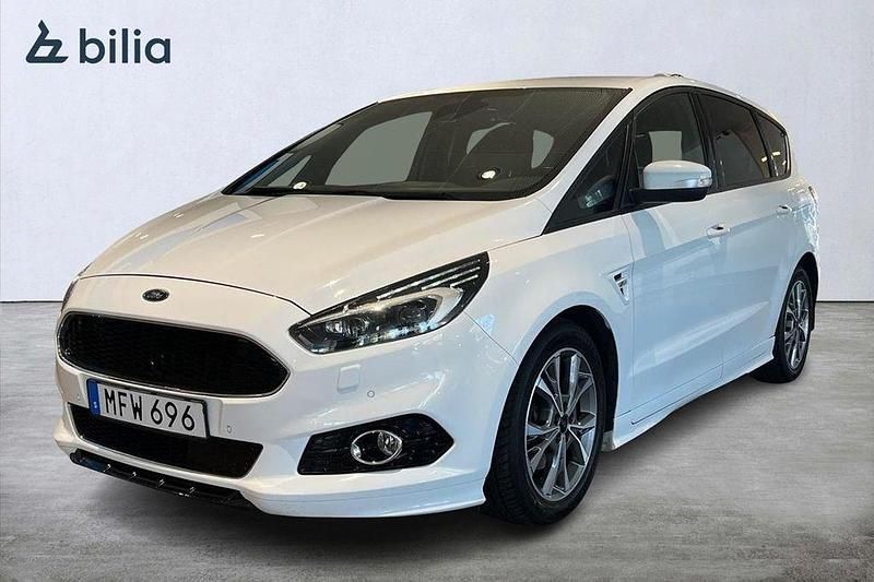 Vit Begagnad 2018 Ford S-MAX ST-Line Minibuss | 234 900 kr (Marknadspris) - Bild 1/4