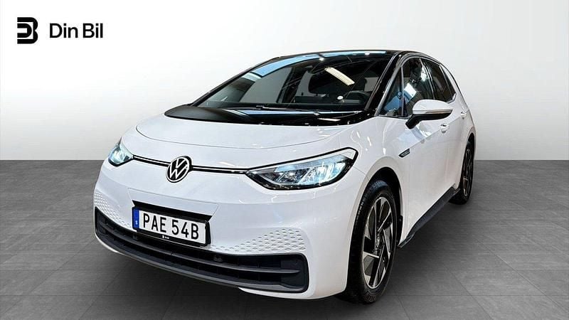 Vit Begagnad 2022 VW ID.3 Comfortline Halvkombi | 279 900 kr (Marknadspris) - Bild 1/4