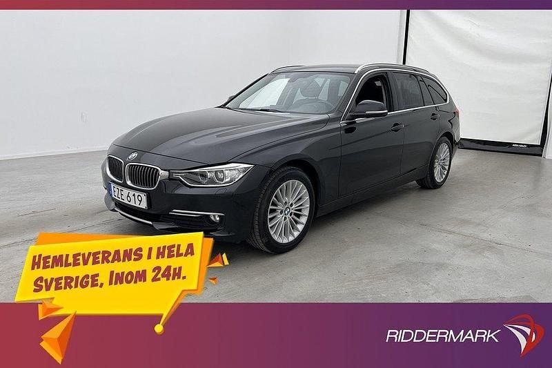 Svart Begagnad 2015 BMW 318 Luxury Line Kombi | 134 800 kr (Marknadspris) - Bild 1/3