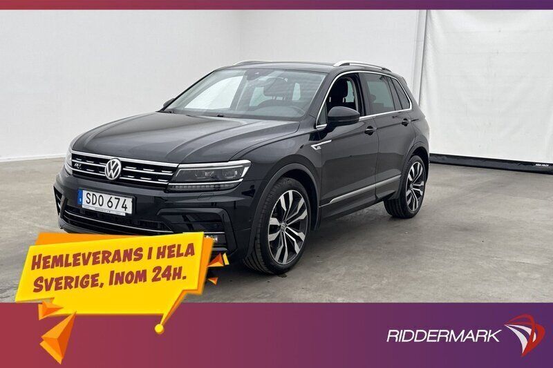 Svart Begagnad 2018 VW Tiguan R-line SUV | 234 800 kr (Marknadspris) - Bild 1/3