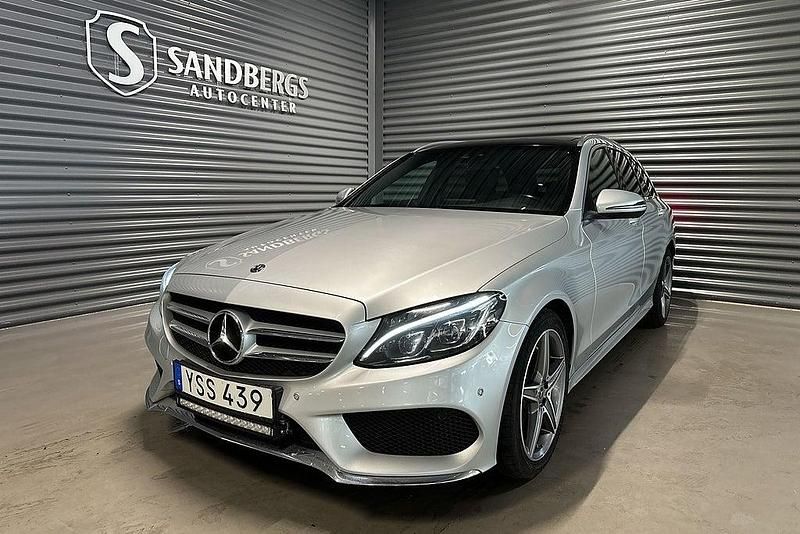 Silver Begagnad 2017 Mercedes C220 AMG Kombi | 232 500 kr (Marknadspris) - Bild 1/4
