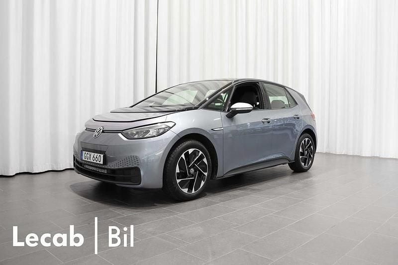 Blå (stonewashed blue metallic) Begagnad 2021 VW ID.3 Pro Performance Halvkombi | 224 500 kr (Superpris) - Bild 1/4