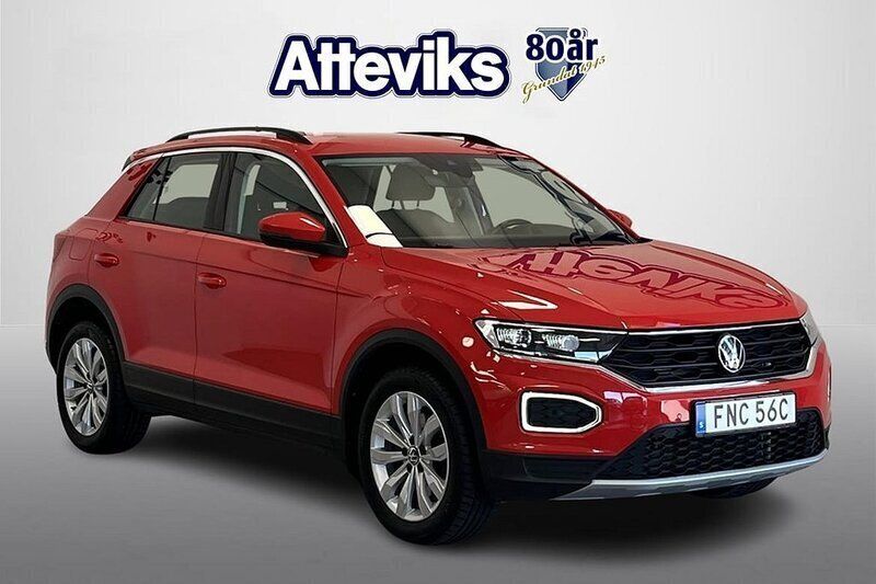 Röd Begagnad 2021 VW T-Roc SUV | 309 000 kr (Lite dyr) - Bild 1/4