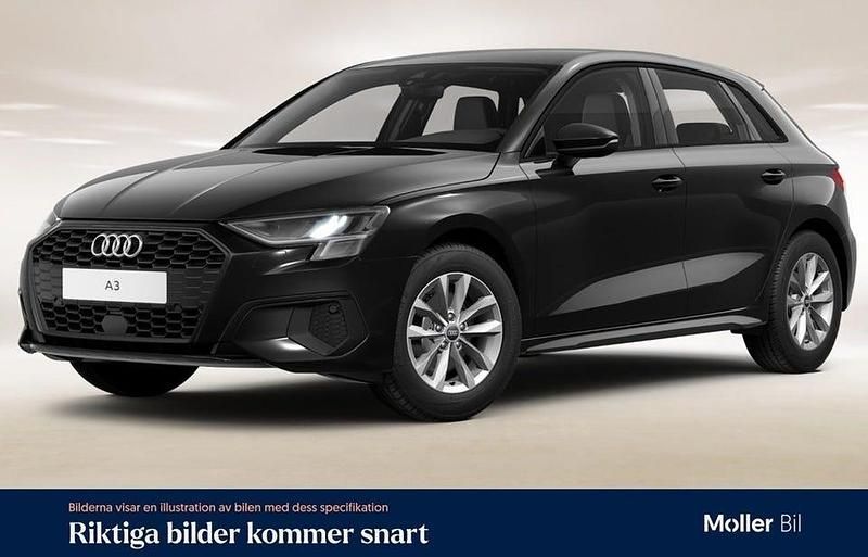 Brilliantsvart Begagnad 2023 Audi A3 Proline Sedan | 224 900 kr (Bra pris) - Bild 1/4