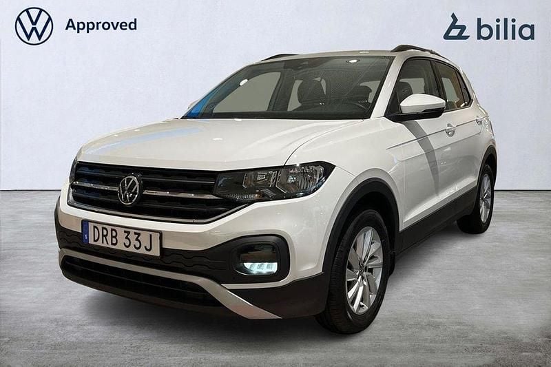 Vit Begagnad 2022 VW T-Cross SUV | 194 500 kr (Marknadspris) - Bild 1/4