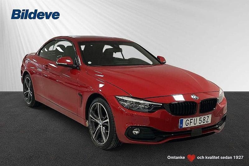 Begagnad BMW 430 Cabriolet Sport Line 252 HK (185 kW) 2019 Röd Cab