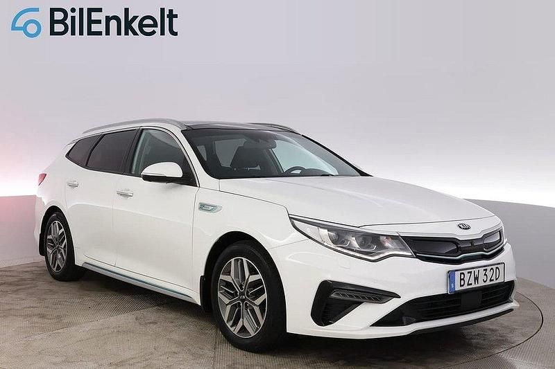 Vit Begagnad 2019 Kia Optima Hybrid 2 Sedan | 209 700 kr (Marknadspris) - Bild 1/4