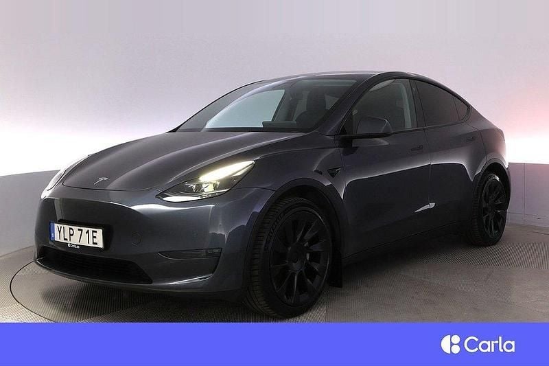 Grå Begagnad 2021 Tesla Model Y Long Range SUV | 374 900 kr (Superpris) - Bild 1/4