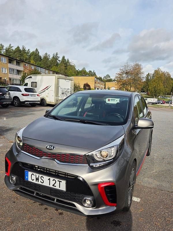 Begagnad Kia Picanto GT-Line 100 HK (73 kW) 2019 Grå metallic Halvkombi
