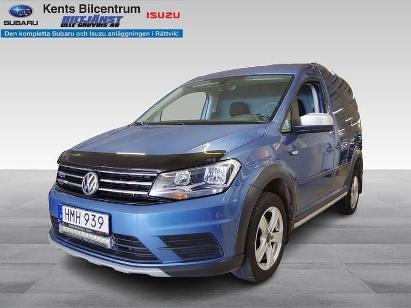 Ljusblå (blå) Begagnad 2017 VW Caddy Minibuss | 209 000 kr (Dyr) - Bild 1/4