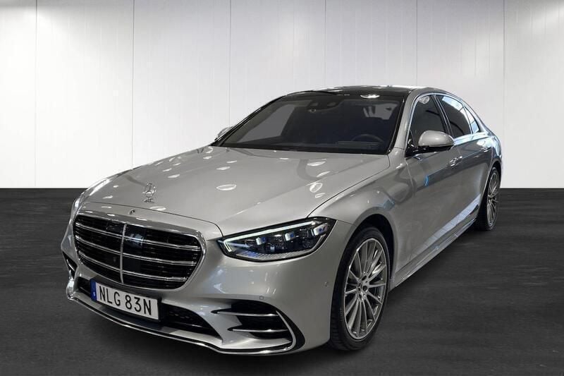 Silver Begagnad 2021 Mercedes S500 Sedan | 969 900 kr - Bild 1/4
