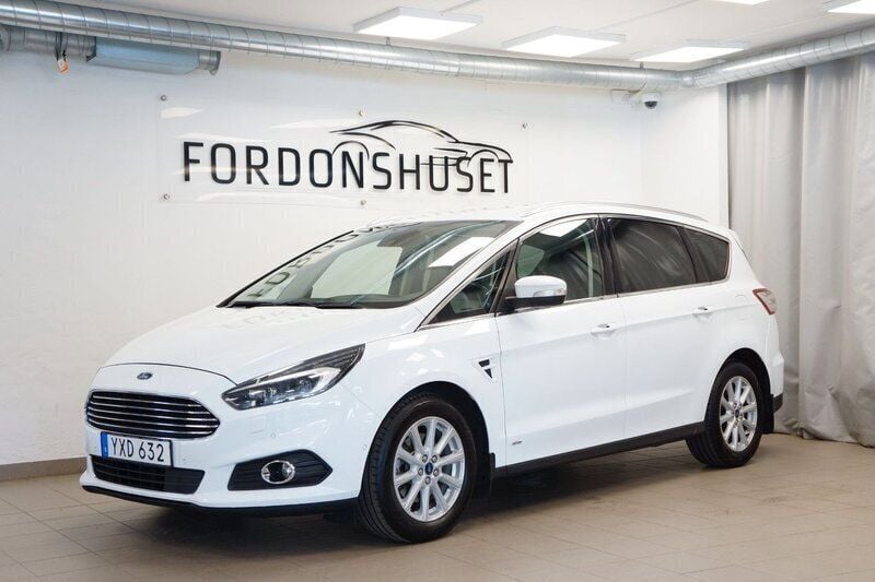 Vit Begagnad 2017 Ford S-MAX Business Edition Minibuss | 199 000 kr (Lite dyr) - Bild 1/4