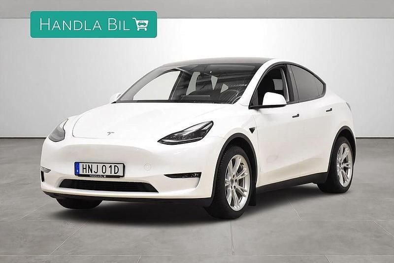 Vit Begagnad 2023 Tesla Model Y Long Range AWD SUV | 419 900 kr (Marknadspris) - Bild 1/4