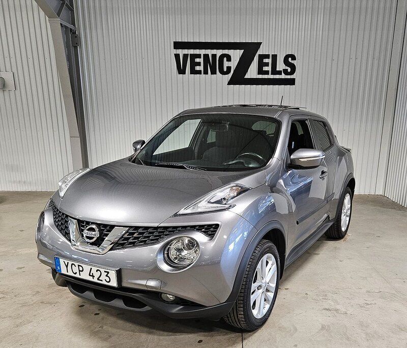 Grå (grå metallic) Begagnad 2016 Nissan Juke Acenta SUV | 124 000 kr (Marknadspris) - Bild 1/4