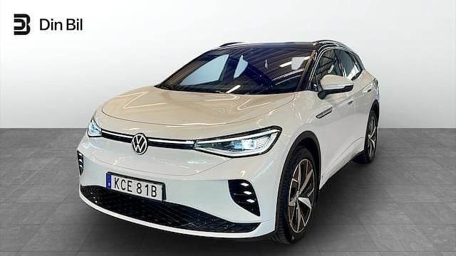 Vit (glacier white metallic bl) Begagnad 2021 VW ID.4 GTX SUV | 379 900 kr (Superpris) - Bild 1/4
