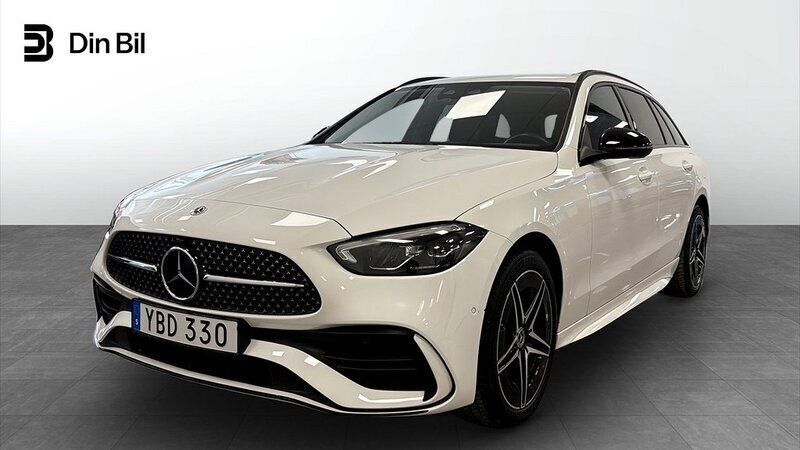 Vit Begagnad 2023 Mercedes C300e AMG line Kombi | 459 900 kr (Marknadspris) - Bild 1/4