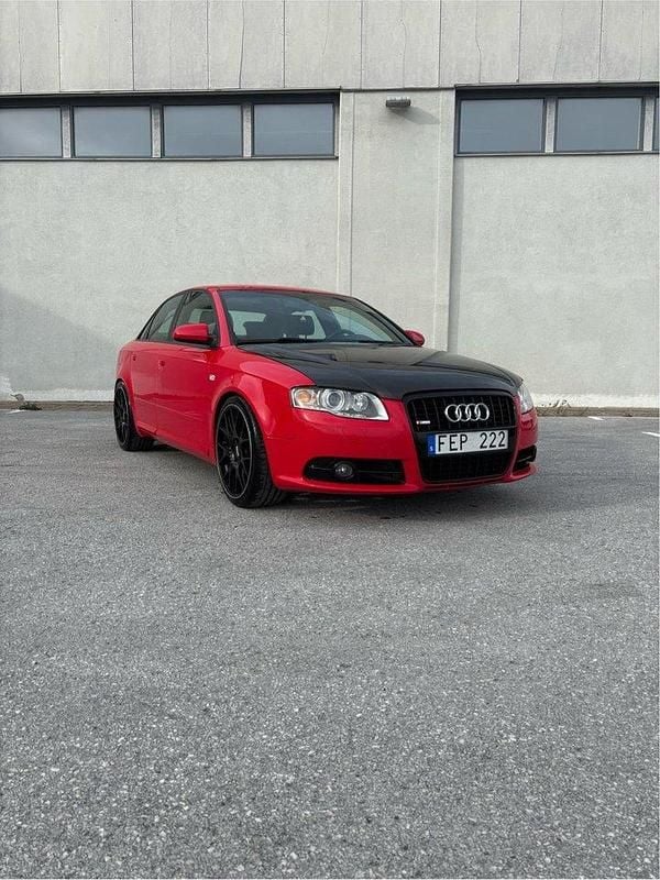 Röd Begagnad 2007 Audi A4 S-Line Sedan | 95 000 kr (Dyr) - Bild 1/4