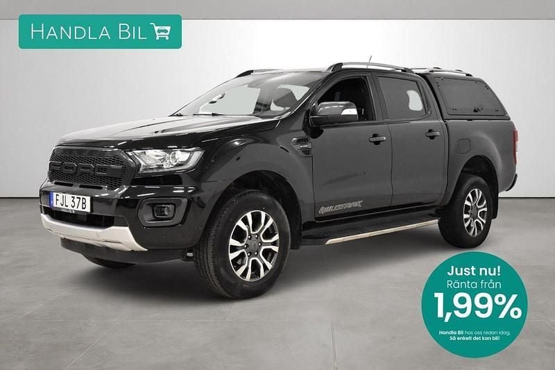 Svart Begagnad 2019 Ford Ranger Wildtrack Pickup | 419 900 kr (Marknadspris) - Bild 1/3