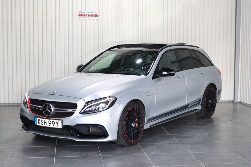 Ljusgrå Begagnad 2016 Mercedes C63S AMG AMG Kombi | 479 900 kr (Lite dyr) - Bild 1/4