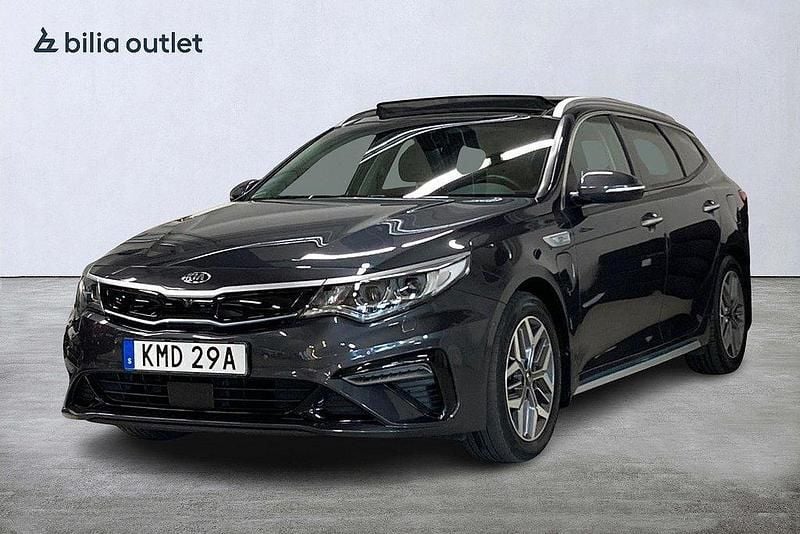 Grå Begagnad 2019 Kia Optima Hybrid 2 Sedan | 259 900 kr (Lite dyr) - Bild 1/4