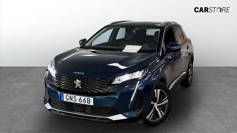 Blå (blue) Begagnad 2021 Peugeot 3008 SUV | 259 900 kr (Marknadspris) - Bild 1/4