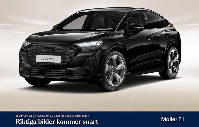 Mytsvart metallic Begagnad 2023 Audi Q4 Sportback e-tron S-Line SUV | 444 900 kr (Superpris) - Bild 1/4