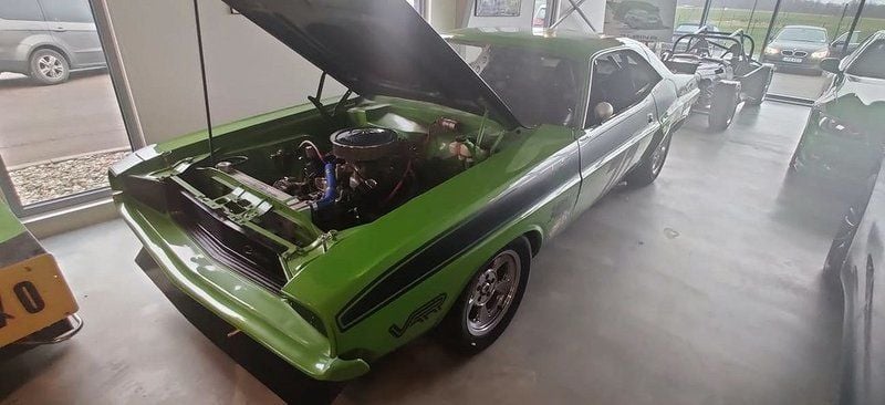 Begagnad Dodge Challenger 408 HK (300 kW) 1970 Grön Sportkupé