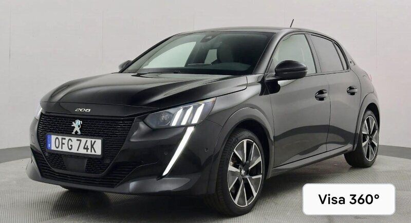 Svart Begagnad 2021 Peugeot e-208 Halvkombi | 182 000 kr (Marknadspris) - Bild 1/1