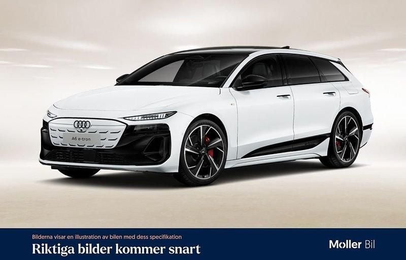 Glaciärvit metallic Begagnad 2025 Audi A6 e-tron S-Line Kombi | 899 900 kr (Marknadspris) - Bild 1/4