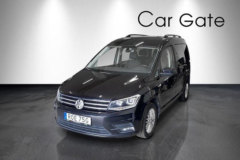 Svart Begagnad 2019 VW Caddy Minibuss | 199 900 kr (Dyr) - Bild 1/4