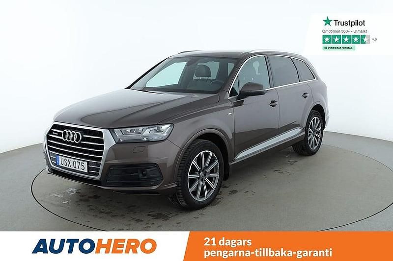 Brun Begagnad 2017 Audi Q7 S-Line SUV | 354 000 kr (Bra pris) - Bild 1/4