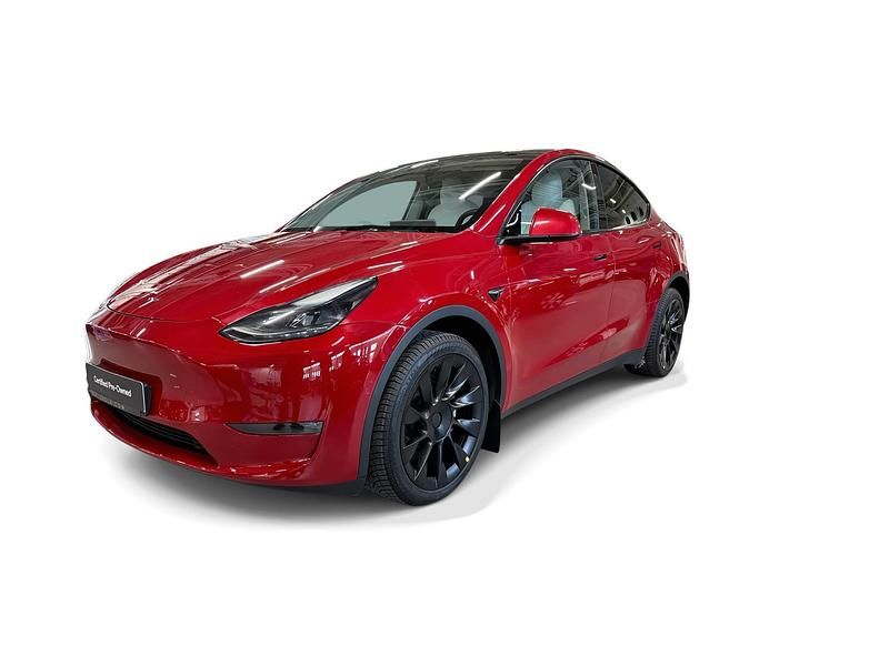Röd Begagnad 2021 Tesla Model Y Long Range AWD SUV | 361 800 kr (Marknadspris) - Bild 1/4