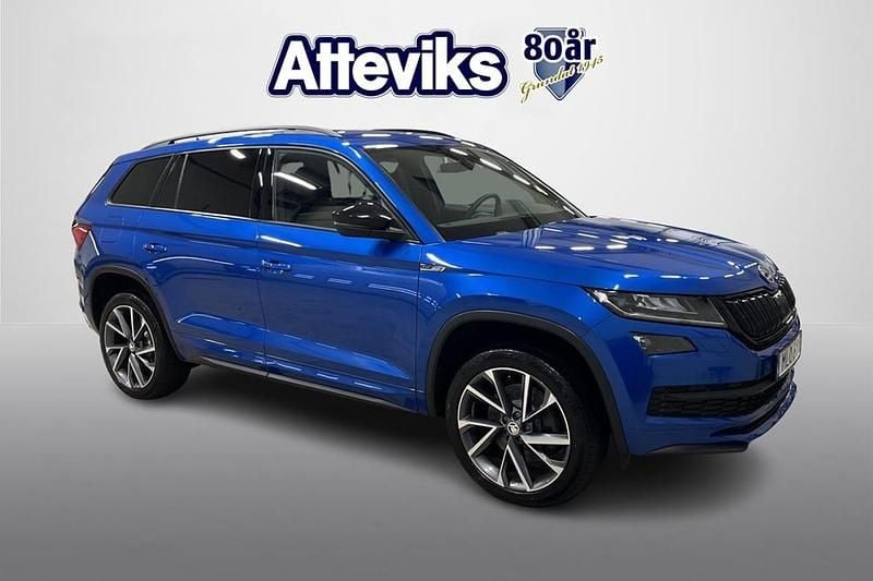 Blå Begagnad 2020 Skoda Kodiaq SportLine SUV | 359 900 kr (Bra pris) - Bild 1/4