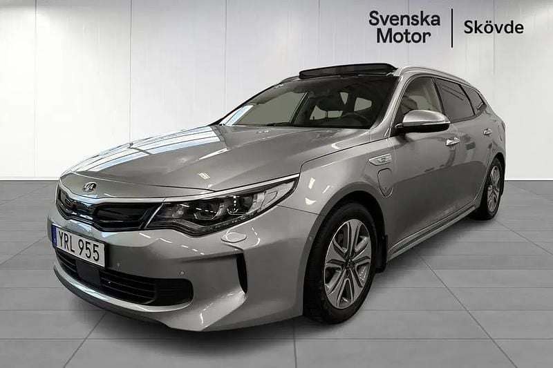 Grå Begagnad 2018 Kia Optima Hybrid Plus Sedan | 189 200 kr - Bild 1/4