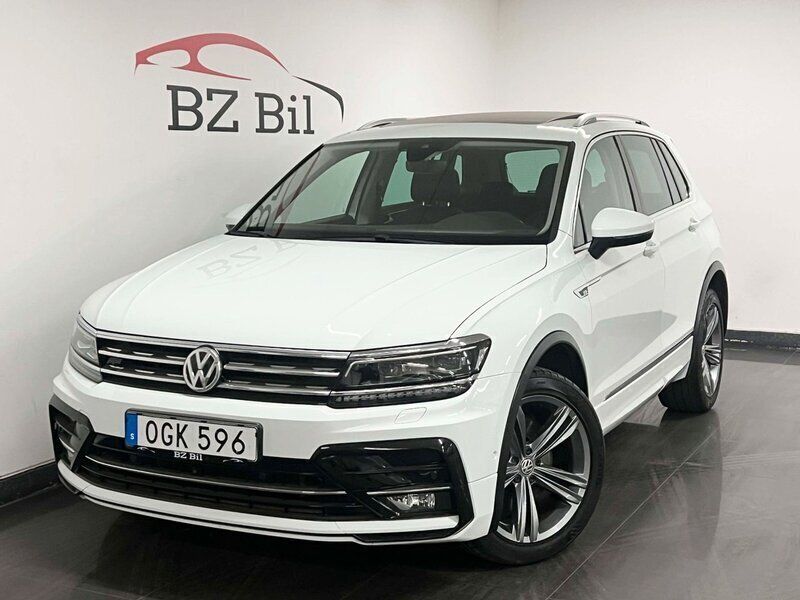 Vit Begagnad 2018 VW Tiguan R-line SUV | 269 900 kr (Dyr) - Bild 1/4