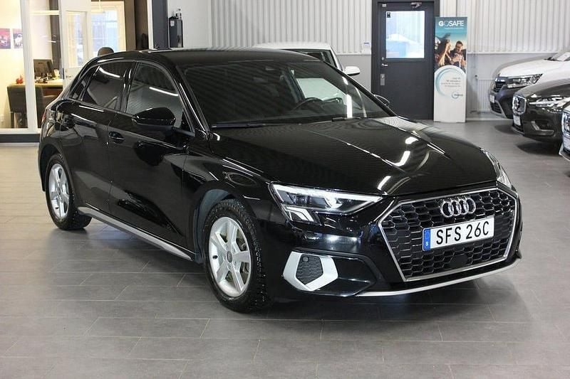 Begagnad Audi A3 150 HK (110 kW) 2021 Svart Sedan