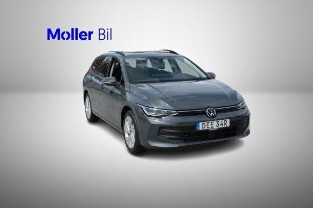 Grå (dolphin grey metallic) Begagnad 2024 VW Golf VIII Kombi | 329 000 kr (Marknadspris) - Bild 1/2