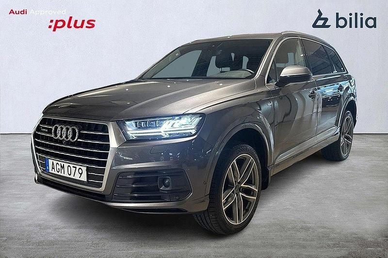 Grå Begagnad 2018 Audi Q7 Comfort SUV | 479 000 kr (Lite dyr) - Bild 1/3