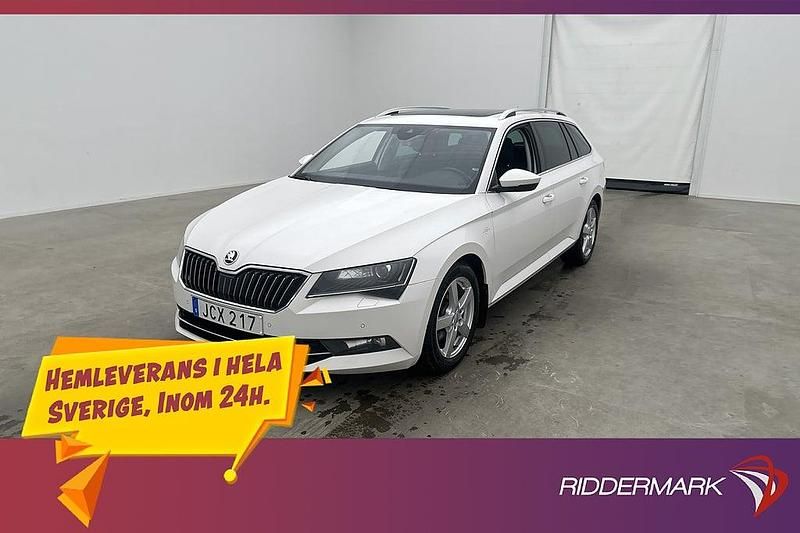 Vit Begagnad 2018 Skoda Superb LAURIN & KLEMENT Kombi | 199 800 kr (Marknadspris) - Bild 1/3