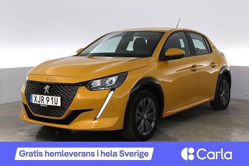 Gul Begagnad 2021 Peugeot e-208 Active Halvkombi | 159 900 kr (Marknadspris) - Bild 1/4