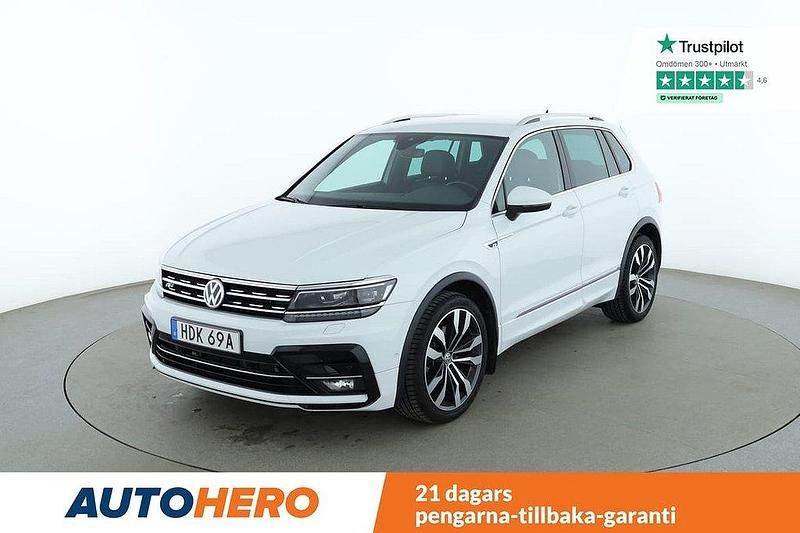 Vit Begagnad 2019 VW Tiguan R-line SUV | 317 000 kr (Marknadspris) - Bild 1/4