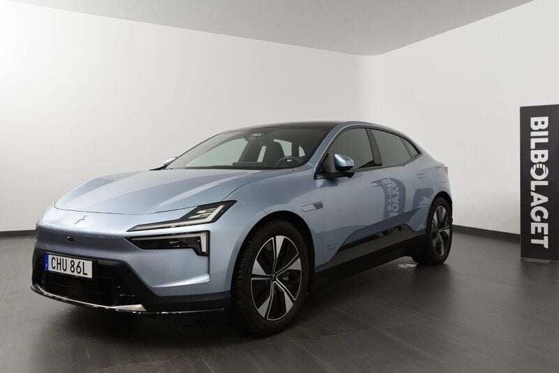 Ljusblå (blå) Begagnad 2025 Polestar 4 Plus SUV | 639 500 kr (Bra pris) - Bild 1/4