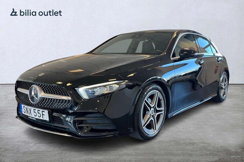 Svart Begagnad 2019 Mercedes A180 AMG Halvkombi | 224 900 kr (Marknadspris) - Bild 1/3