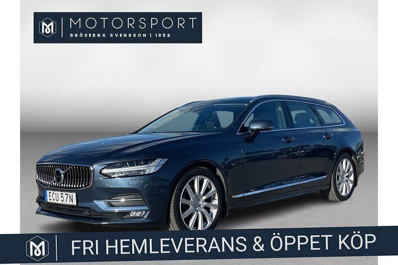 Mörkblå Begagnad 2019 Volvo V90 Inscription Kombi | 319 900 kr (Marknadspris) - Bild 1/4