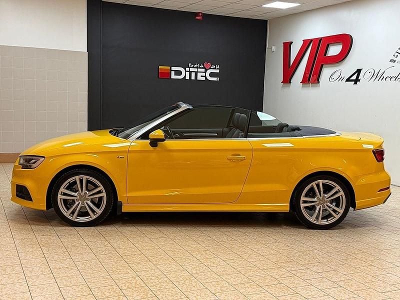 Begagnad Audi A3 Cabriolet S-Line 150 HK (110 kW) 2016 Gul Cab
