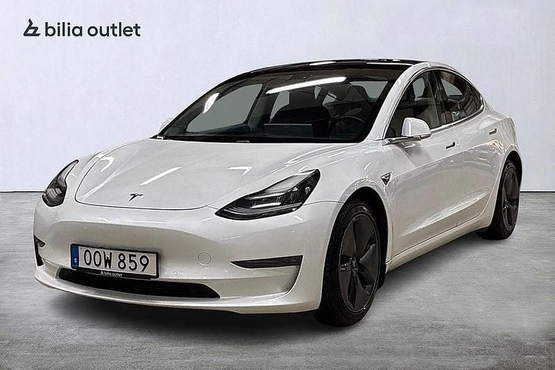 Vit Begagnad 2020 Tesla Model 3 Long Range AWD Sedan | 249 900 kr (Marknadspris) - Bild 1/3