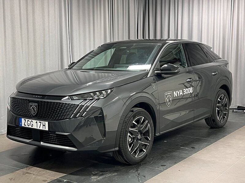 Grå Begagnad 2024 Peugeot 3008 GT SUV | 409 900 kr - Bild 1/4