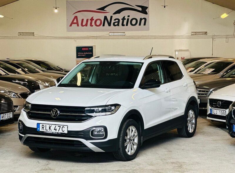 Vit Begagnad 2021 VW T-Cross GT SUV | 202 900 kr (Marknadspris) - Bild 1/4